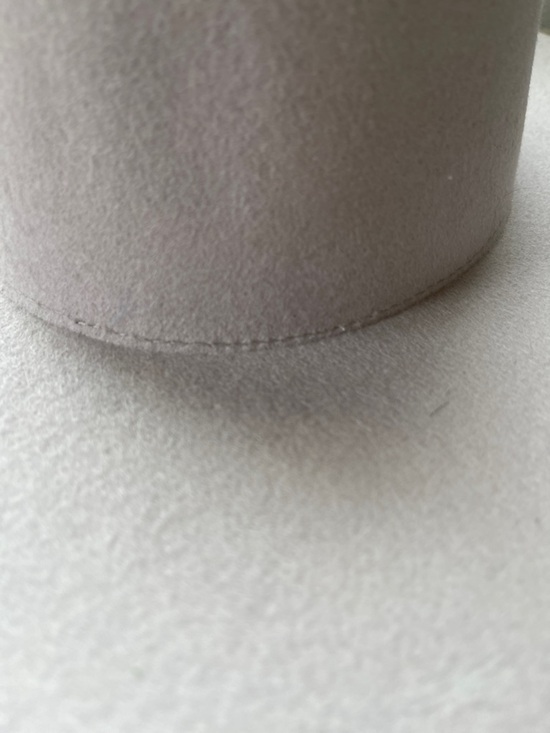 Wyeth Anthropologie Lilac Purple Pearl Trim 100% Wool Boater Hat light gray main image 8